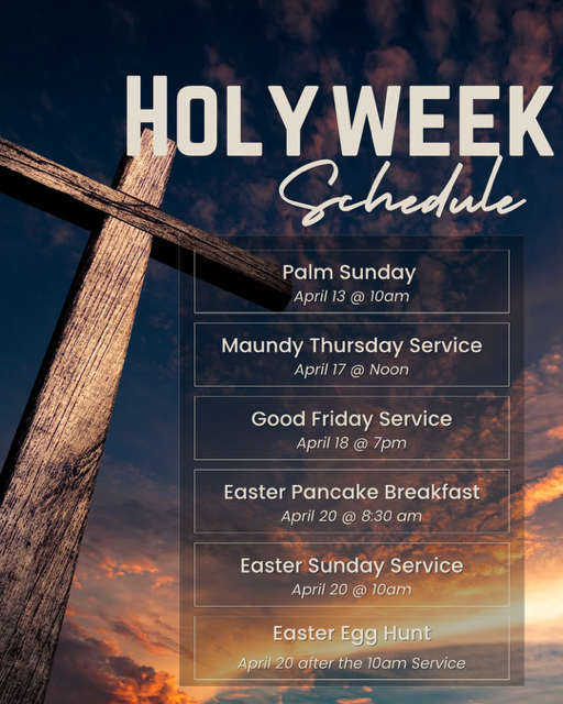 Holy Week Schedule Instagram Post